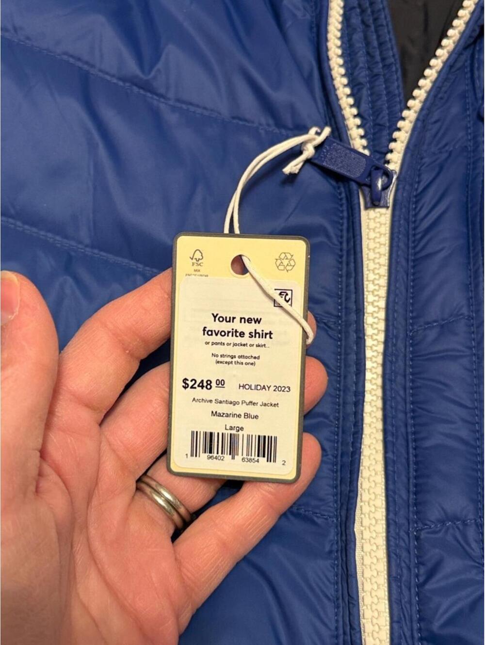 NWT Marine Layer Archive Santiago Puffer Jacket | Size Large | Mazarine Blue - Picture 4 of 6